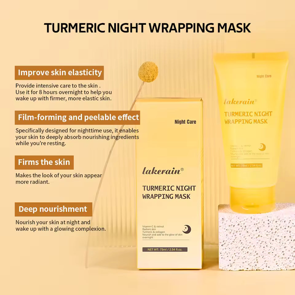 Overnight Kojic Turmeric Peel-Off Mask – Collagen & Glow, Korean Skincare